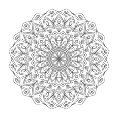 Floral mandala, vector illustration