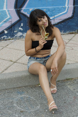 Urban girl with glasses 