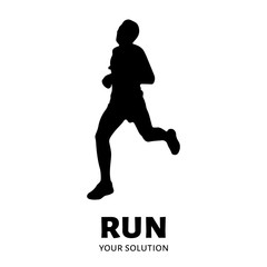 Runner vector logo. Brand's logo in the form of a runner