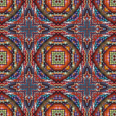 Cotton colorful background, backdrop for scrapbook, top view. Seamless pattern kaleidoscope montage