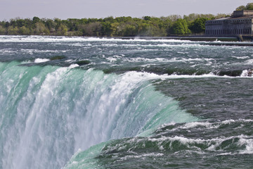 Fototapeta na wymiar Beautiful background with the amazing Niagara falls Canadian side