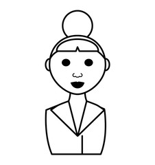 businesswoman avatar elegant isolated icon vector illustration design