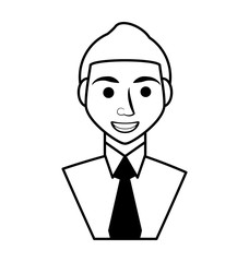 businessman avatar elegant islated icon vector illustration design