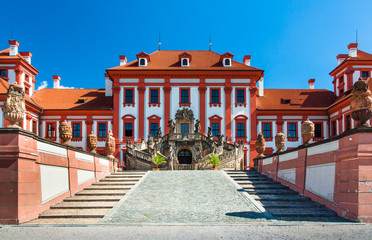 Troja Palace entrance, Prague, Czech Republic - obrazy, fototapety, plakaty