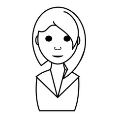 businesswoman avatar elegant isolated icon vector illustration design