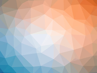 Orange blue gradient polygon shaped background