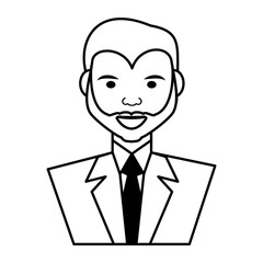 businessman avatar elegant islated icon vector illustration design