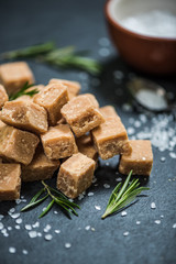 traditional fudge with sea salt and herbs