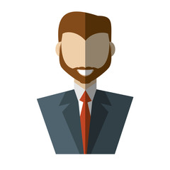 businessman avatar elegant islated icon vector illustration design