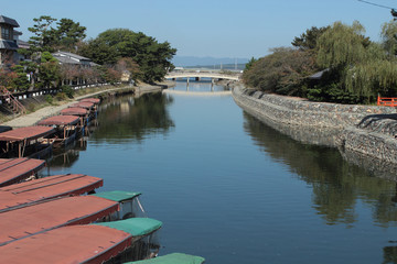 Fototapeta na wymiar 京都　宇治川の風景