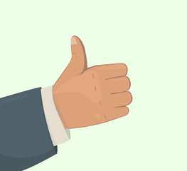 Like icon vector illustration isolated. Finger up sign. 