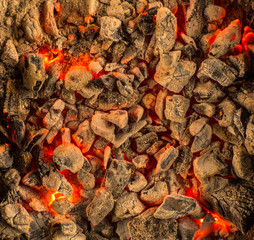 burning charcoal in the background,barbecue charcoal