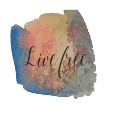 Watercolor stains background with live free writing.