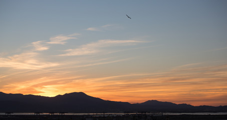 Obraz na płótnie Canvas Sunset and Mountain