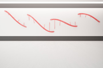 Red DNA on whiteboard