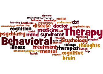 Obraz premium Behavioral Therapy, word cloud concept 7