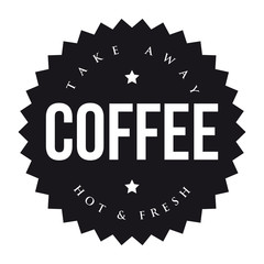 Coffee Take away lettering