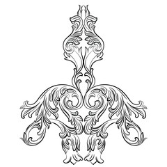 Vintage Baroque ornament pattern. Vector damask decor. Royal Victorian texture for wallpapers, textile, fabric