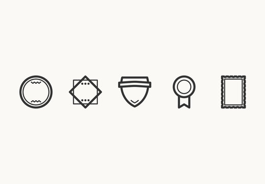 25 Minimalist Badge and Label Icons