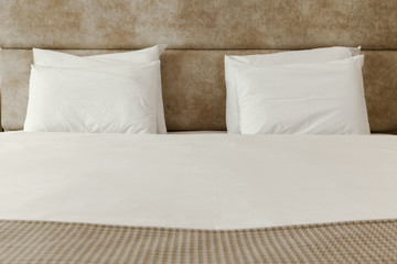 Fototapeta na wymiar Two white pillows