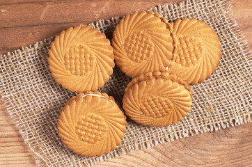 Cookie with milk filling