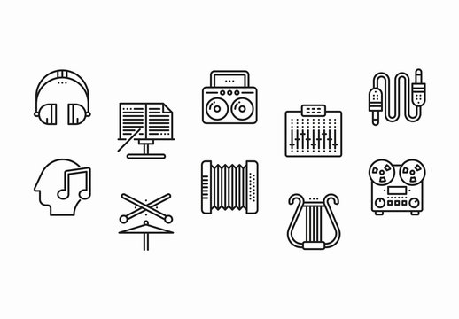 25 Black and White Music Icons