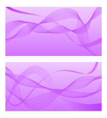 Violet background with abstract lines. Vector illustration.