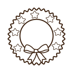 merry christmas bow decoration vector illustration design