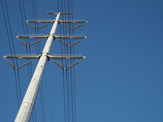 Obraz premium high voltage electrical transmission mono pole