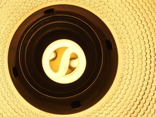 bottom view of spiral lamp