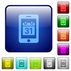 Mobile organizer color square buttons
