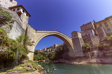 Stari Most, old bridge, Mostar, Bosnia and Herzegovina