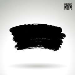 Brushstroke and texture. Vector design. Underline and border.