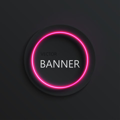 vector modern neon banner background.