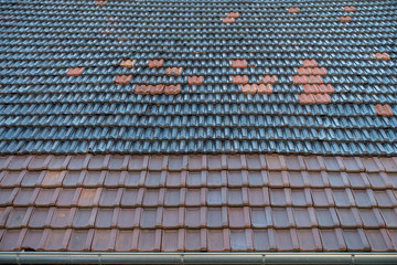 Bedachung alt und neu