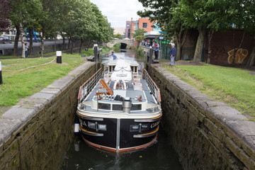 Grand Canal near Wilton Terrace. Dublin, Ireland