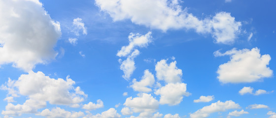 Panorama blue sky and cloud background.