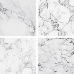 Collection of white marble texture and background.