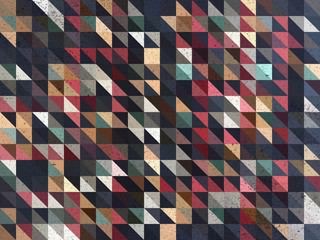 Dark color tone triangle mosaic abstract background illustration