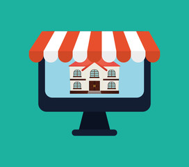 real estate marketing online vector illustration graphic design