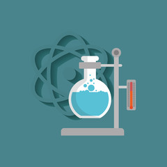 Science chemistry laboratory icon vector illustration graphic design