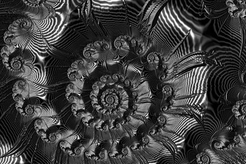 Abstract striped spiral - digitally generated image