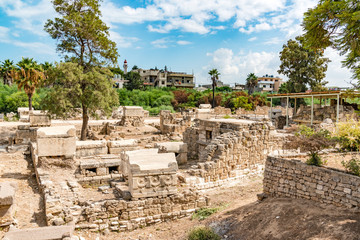 Fototapeta premium Al Bass archaeological site in Tyre, Lebanon. It is located about 80 km south of Beirut. Tyre has led to its designation as a UNESCO World Heritage Site in 1984.