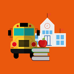 back to school season icon vector illustration graphic design