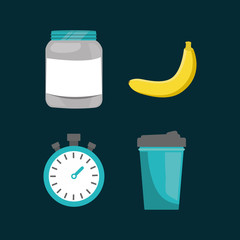 Fitness healthy food icon vector illustration graphic