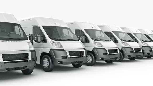 White Truck-Fast shipping. 3D rendering