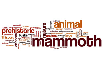 Fototapeta premium Mammoth word cloud