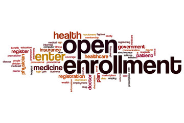 Open enrollment word cloud