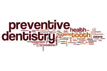 Preventive dentistry word cloud