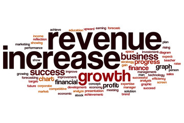 Revenue increase word cloud